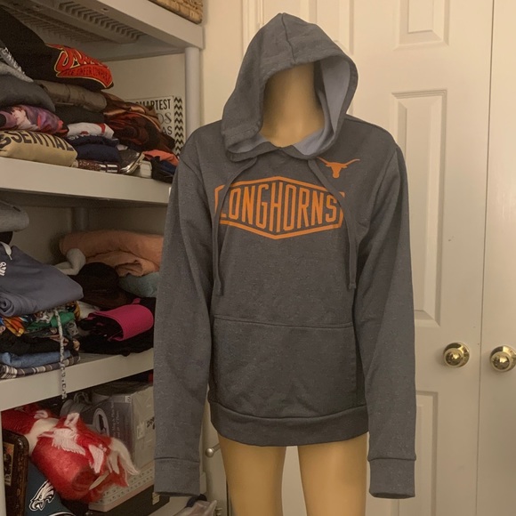 Unisex Gray Longhorns Hoodie size medium - Picture 1 of 4